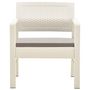 Voir la diapositive 4 : VIDAXL Salon de jardin 3 pcs avec coussins Plastique Blanc