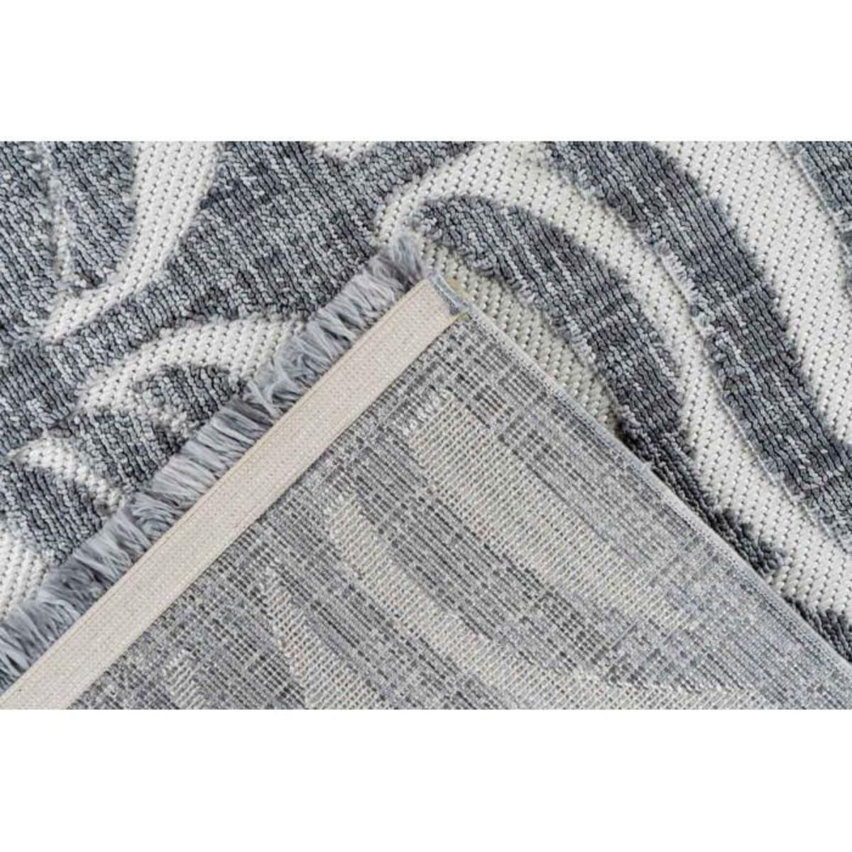 Paris Prix Tapis Tissé Ethnique à Poils Courts  Sarai II  Gris