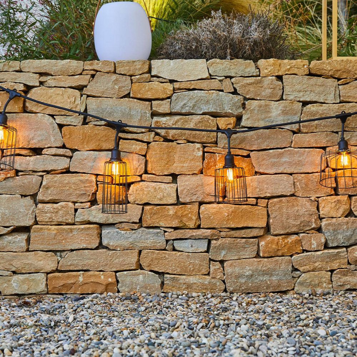 Lumisky Guirlande chapeau métal NEMA Noir Metal 6M 10xE27