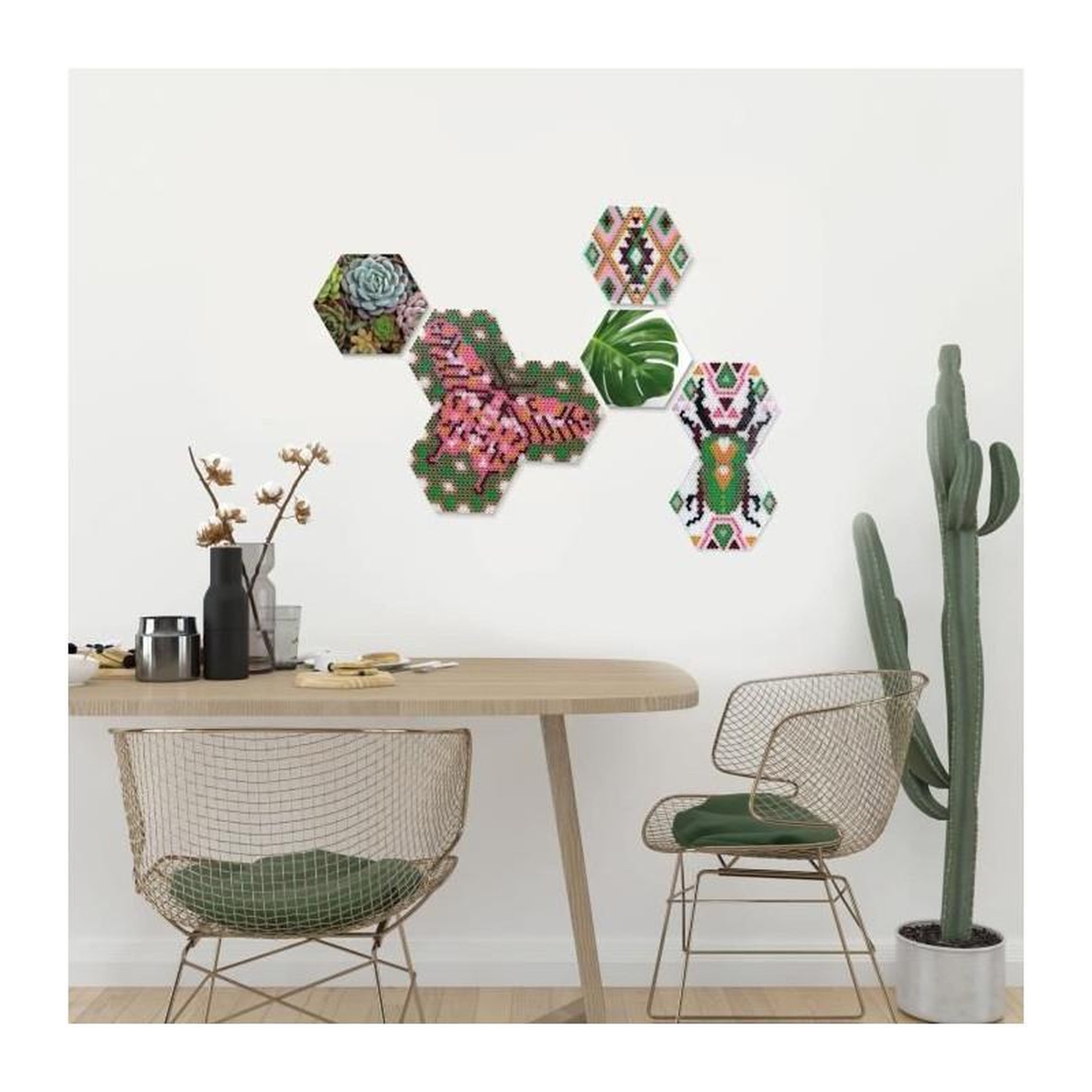 Voir la diapositive 5 : SES Creative SES CREATIVE - Beedz Art - Hex tiles botanique