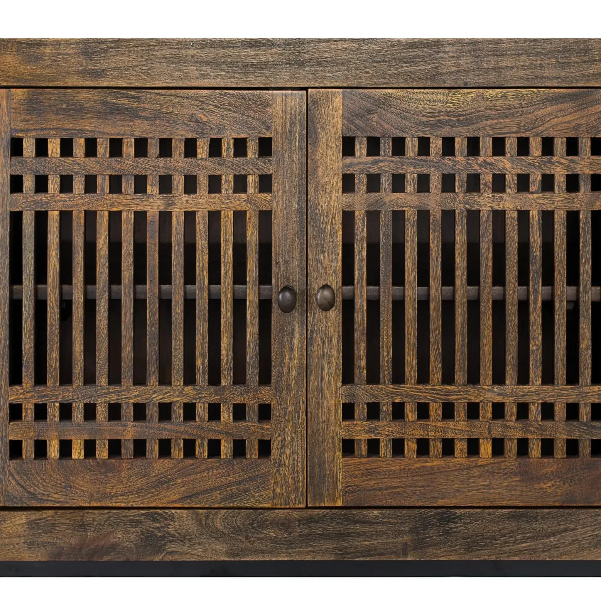 Voir la diapositive 4 : GINER Y COLOMER SL Meuble tv en bois d'acacia 200 cm style industriel avec inspiration orientale