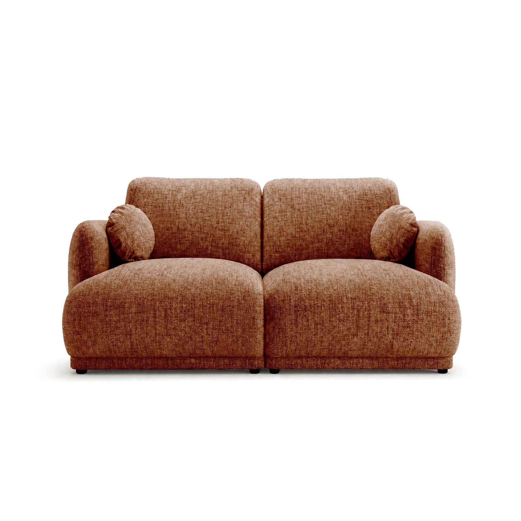 Voir la diapositive 1 : BEST MOBILIER Pietro - canapé droit 3 places en tissu texturé