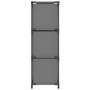 Voir la diapositive 4 : VIDAXL Armoire de rangement 3 tiroirs en tissu Gris 34x34x101 cm Acier