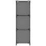 Voir la diapositive 4 : VIDAXL Armoire de rangement 3 tiroirs en tissu Gris 34x34x101 cm Acier