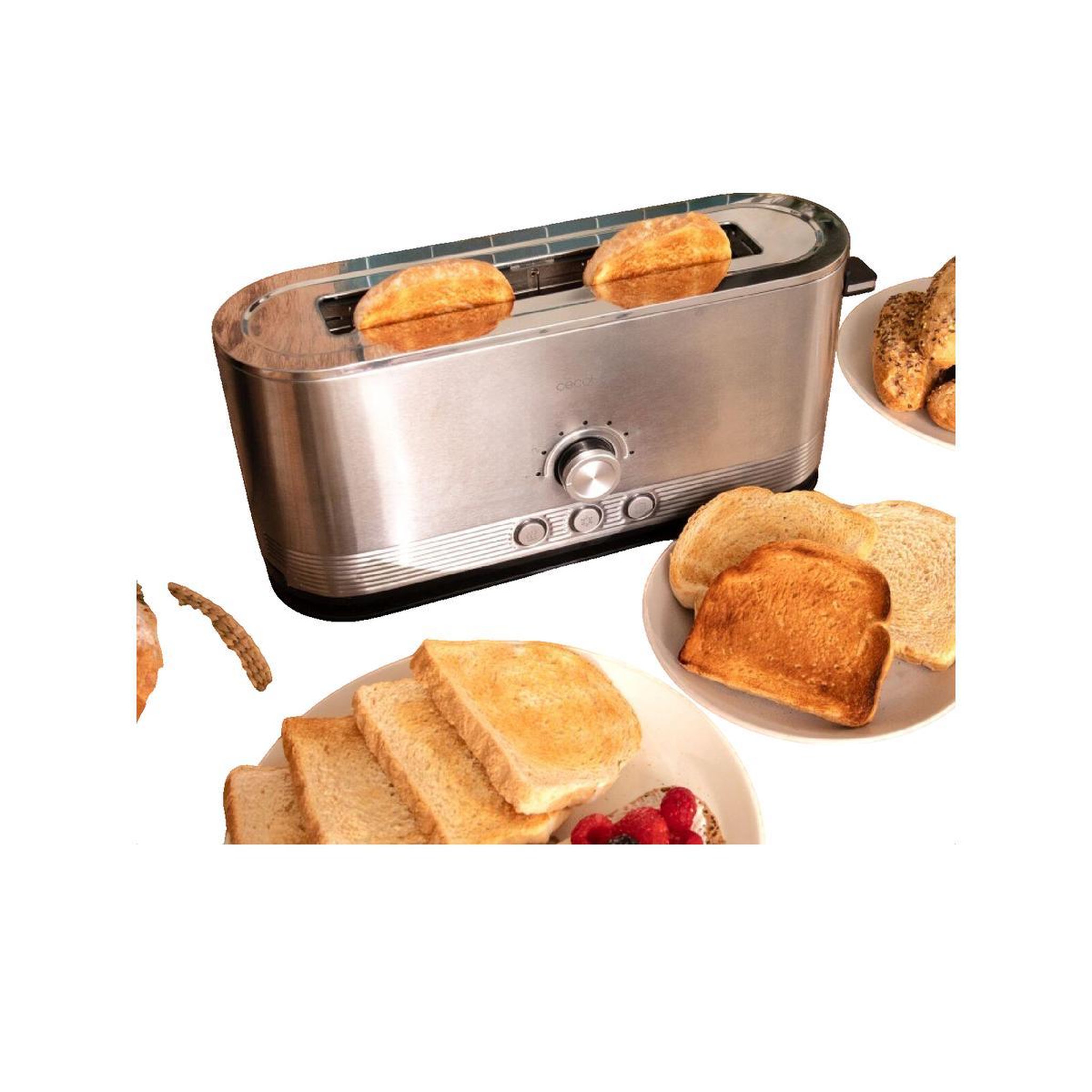 Voir la diapositive 3 : CECOTEC Grille-pain Cecotec Shine&Toast Extra acier inoxydable
