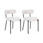 Voir la diapositive 1 : LISA DESIGN Ivanec - lot de 2 chaises - en tissu bouclette