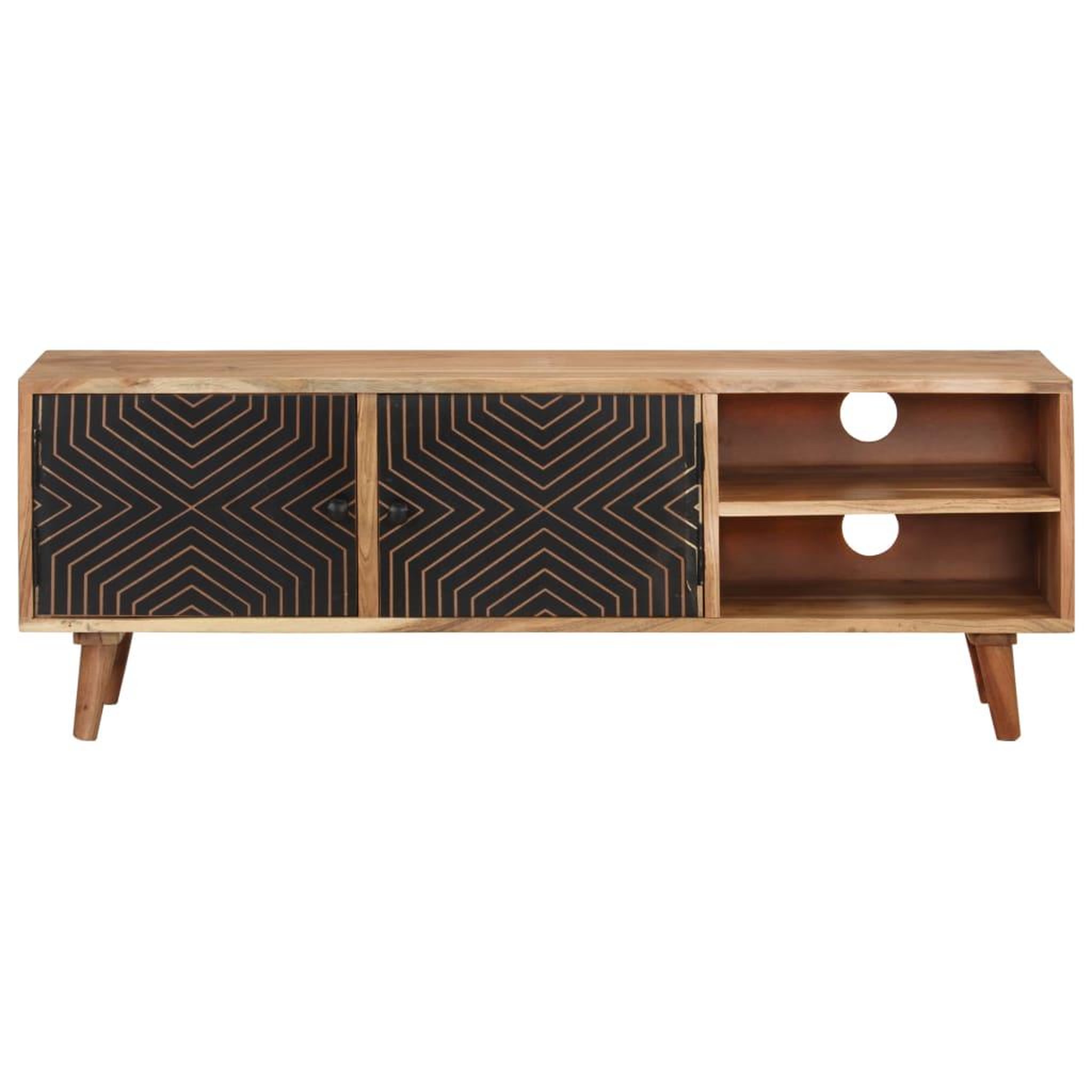 Voir la diapositive 2 : VIDAXL Meuble tv 115x30x39 cm bois d'acacia massif