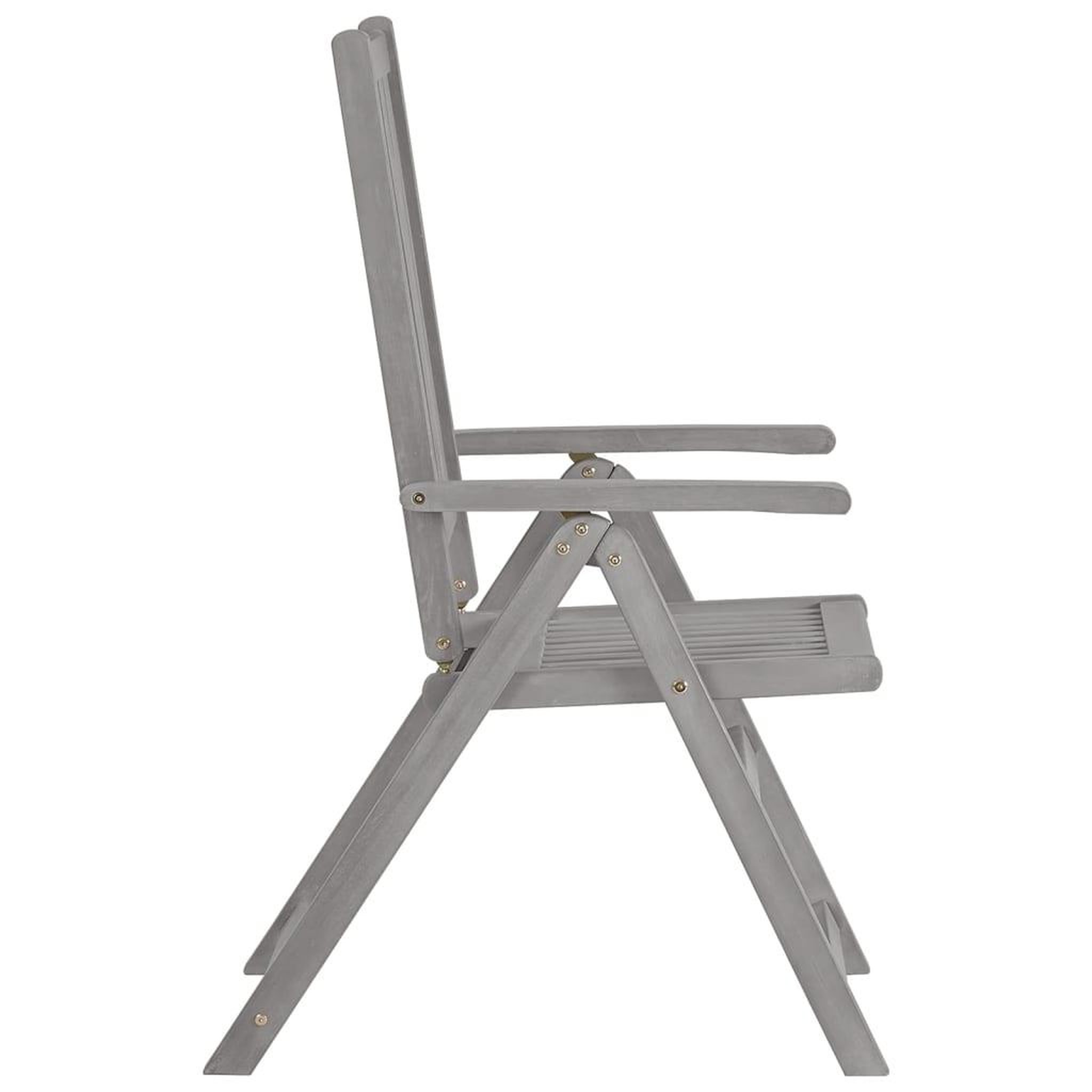 Voir la diapositive 5 : VIDAXL Chaises inclinables de jardin et coussins lot de 8 Gris Acacia