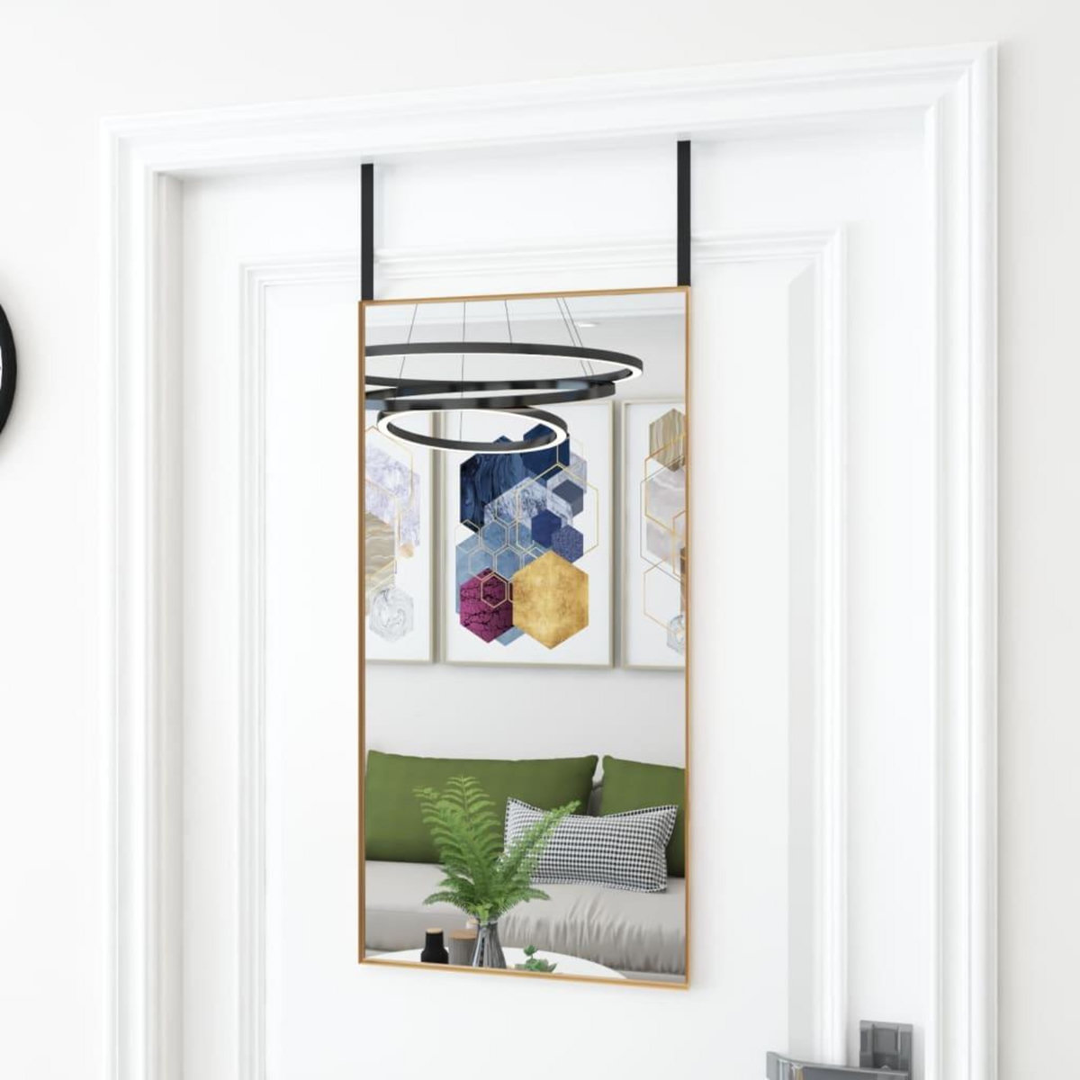 VIDAXL Miroir de porte Dore 40x80 cm Verre et aluminium