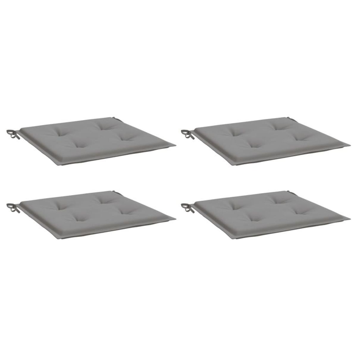 VIDAXL Coussins de chaise de jardin lot de 4 gris 40x40x3 cm