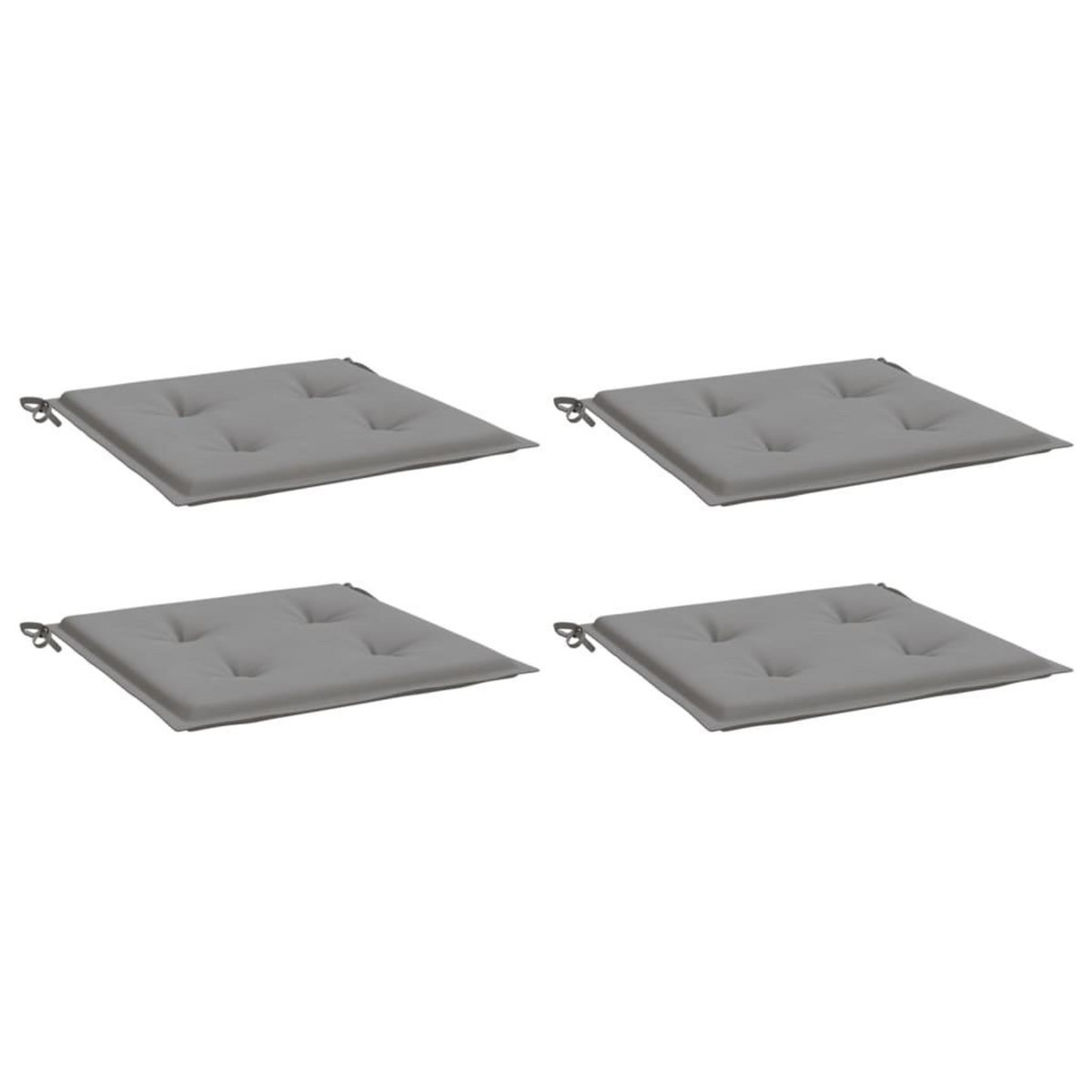 VIDAXL Coussins de chaise de jardin lot de 4 gris 40x40x3 cm
