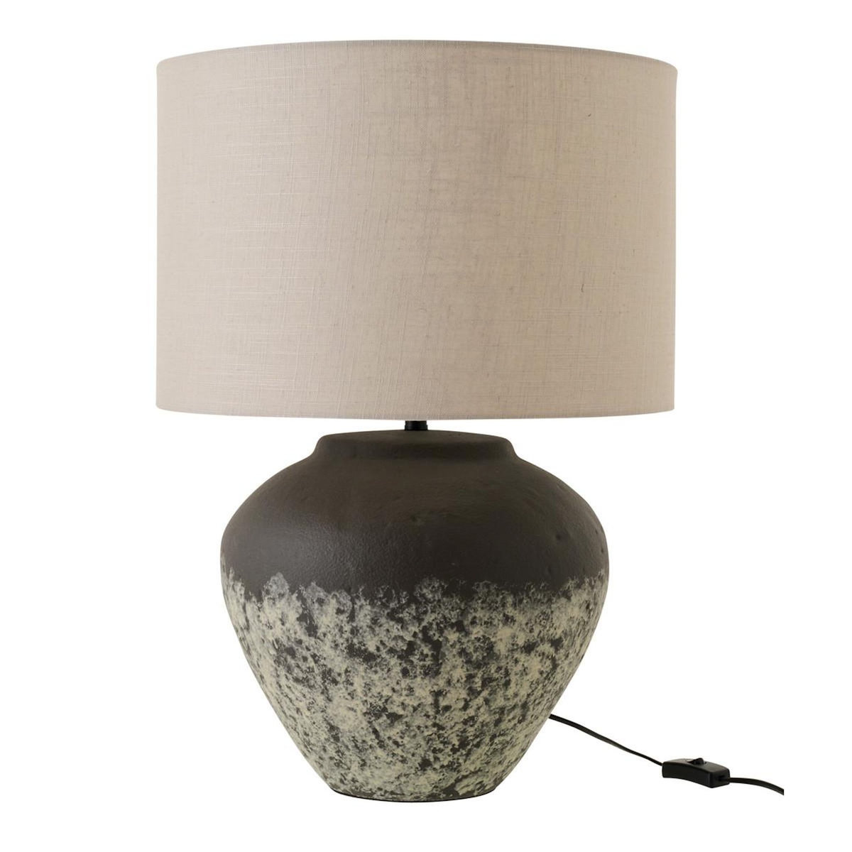 Paris Prix Lampe à Poser en Céramique  Jules  62cm Gris Foncé