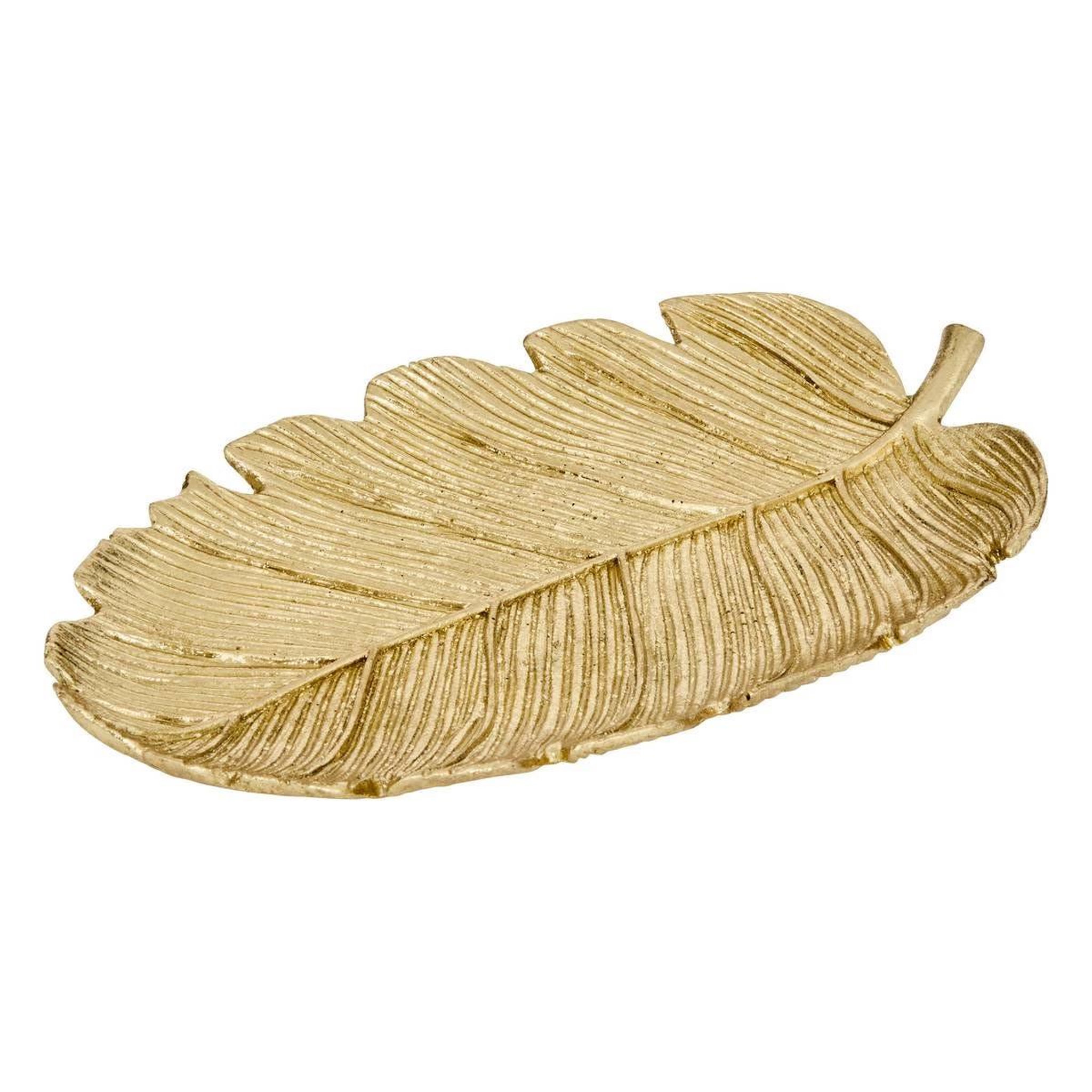 ATMOSPHERA Vide-Poche Feuille en Résine  Belli  25cm Doré