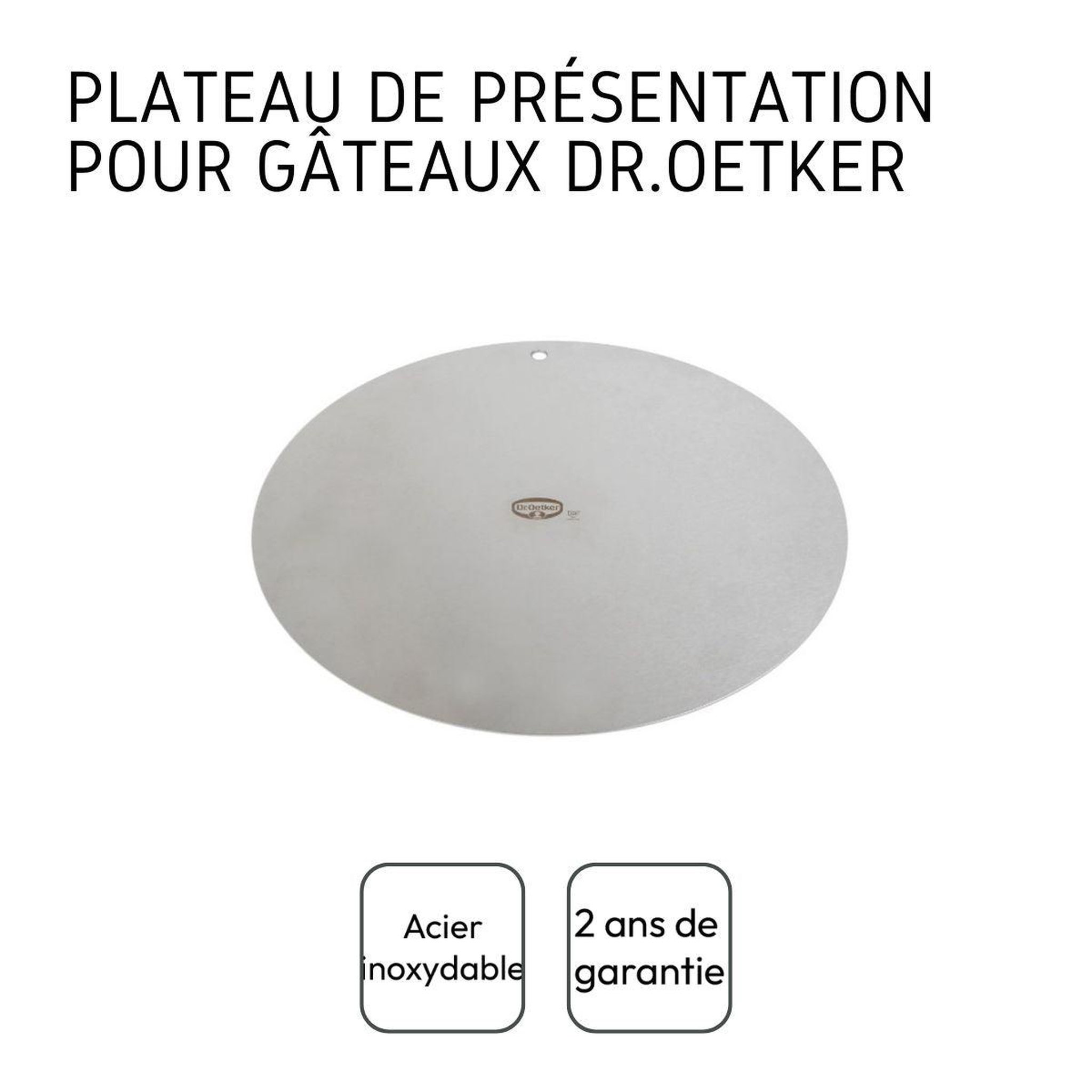Voir la diapositive 4 : DR.OETKER Plateau de présentation pour gâteau rond en inox dr.oetker divers