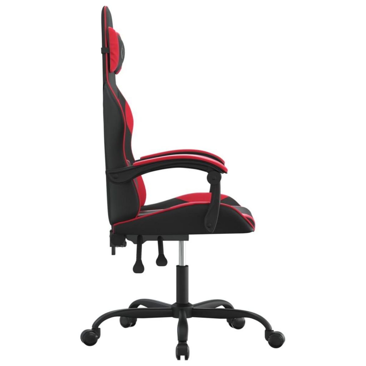 VIDAXL Chaise de jeu Noir et rouge Similicuir