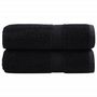 Voir la diapositive 1 : VIDAXL Serviettes d invité de qualité supérieure SOLUND 2 pcs noir