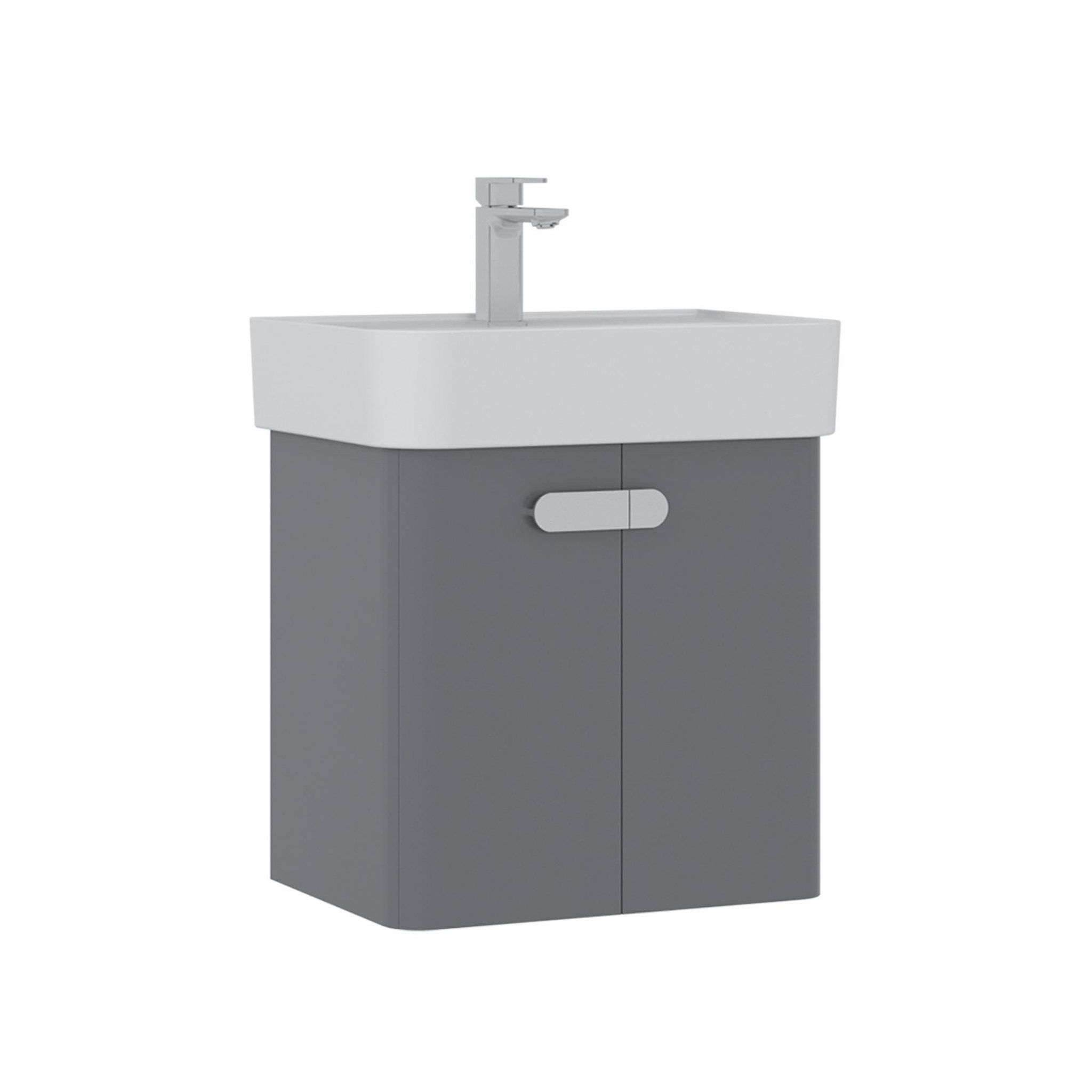 Habitat et Jardin Meuble Vasque  Orbit 55  - 55 x 38 x 62 cm - Grey