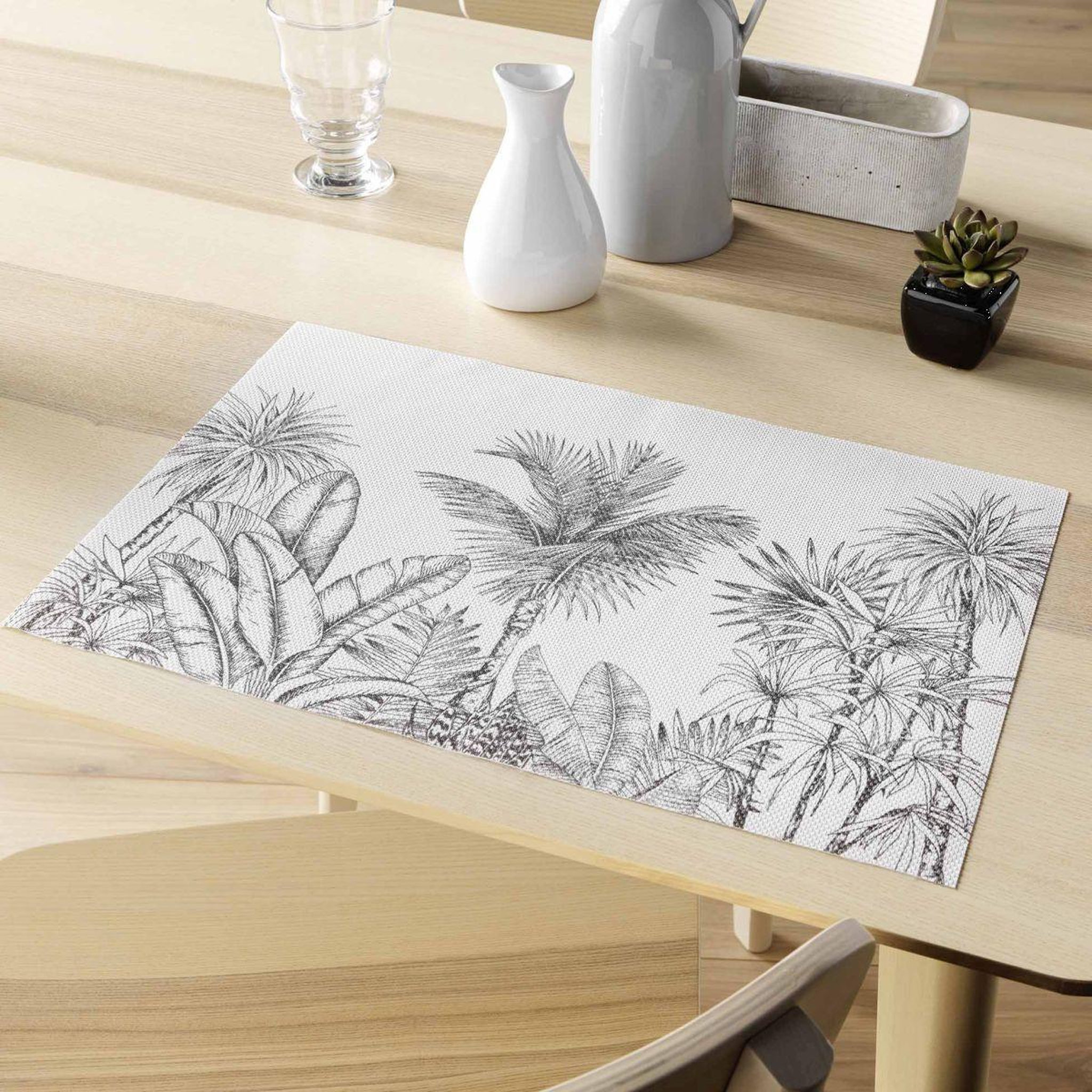Voir la diapositive 3 : Douceur d'Intérieur Set de Table Déco  Arizona  28x43cm Gris