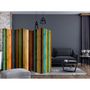 Voir la diapositive 2 : Paris Prix Paravent 5 Volets  Wooden Rainbow  172x225cm