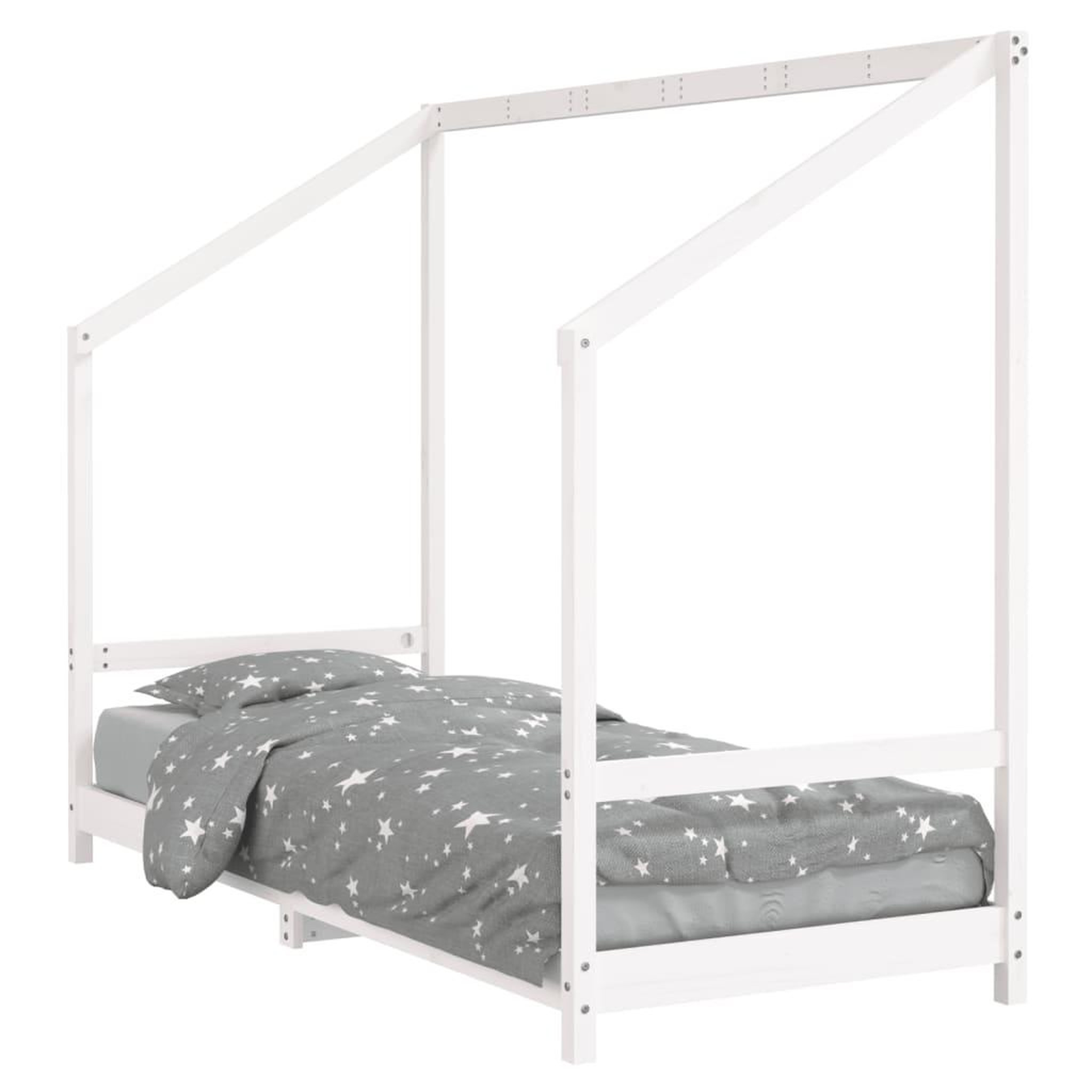 Voir la diapositive 2 : VIDAXL Cadre de lit pour enfants blanc 80x200 cm bois de pin massif