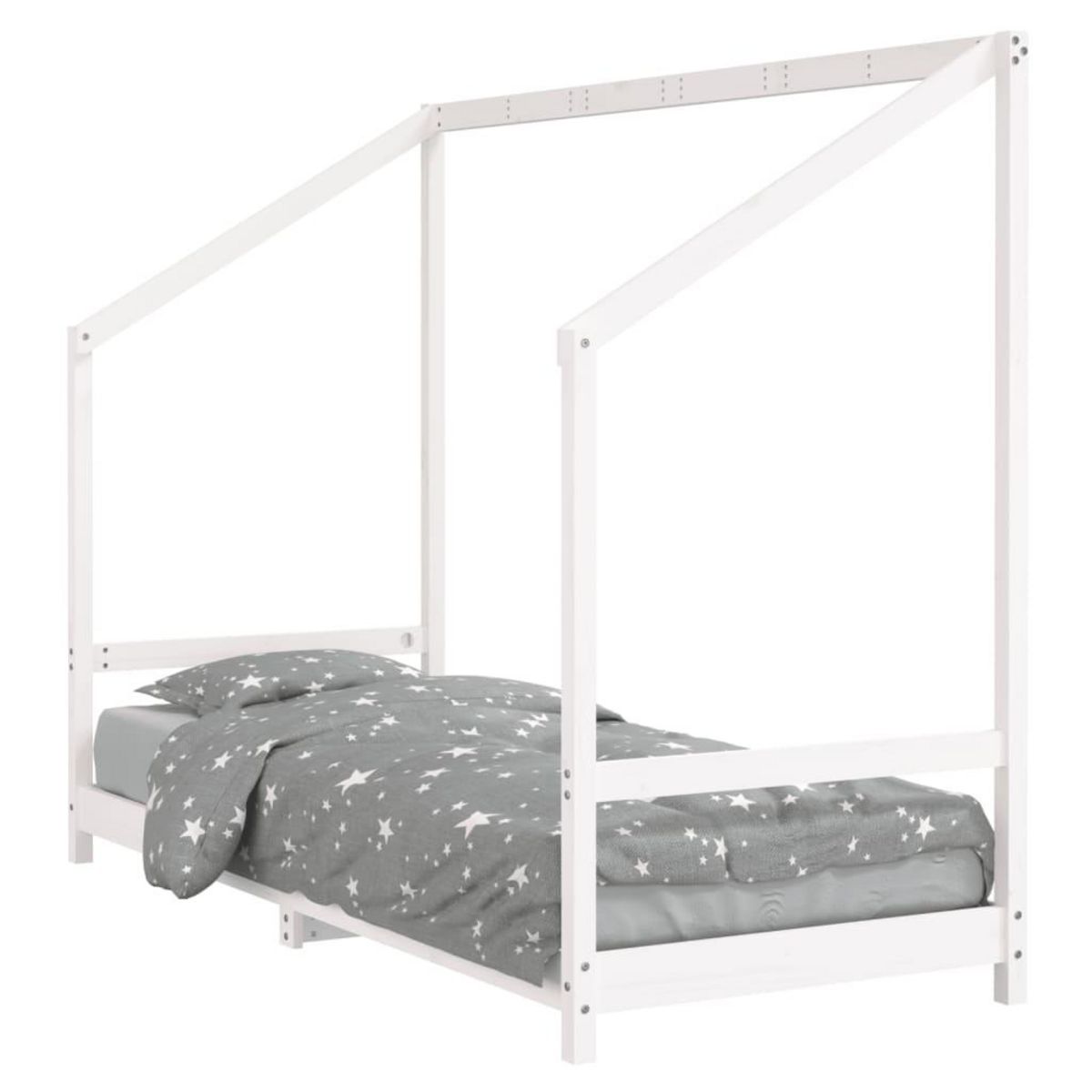 VIDAXL Cadre de lit pour enfants blanc 80x200 cm bois de pin massif