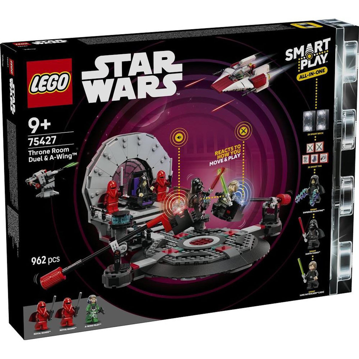 LEGO LEGO® Star Wars™ 75427 SMART Play™ duel dans la salle du trône et chasseur A Wing™