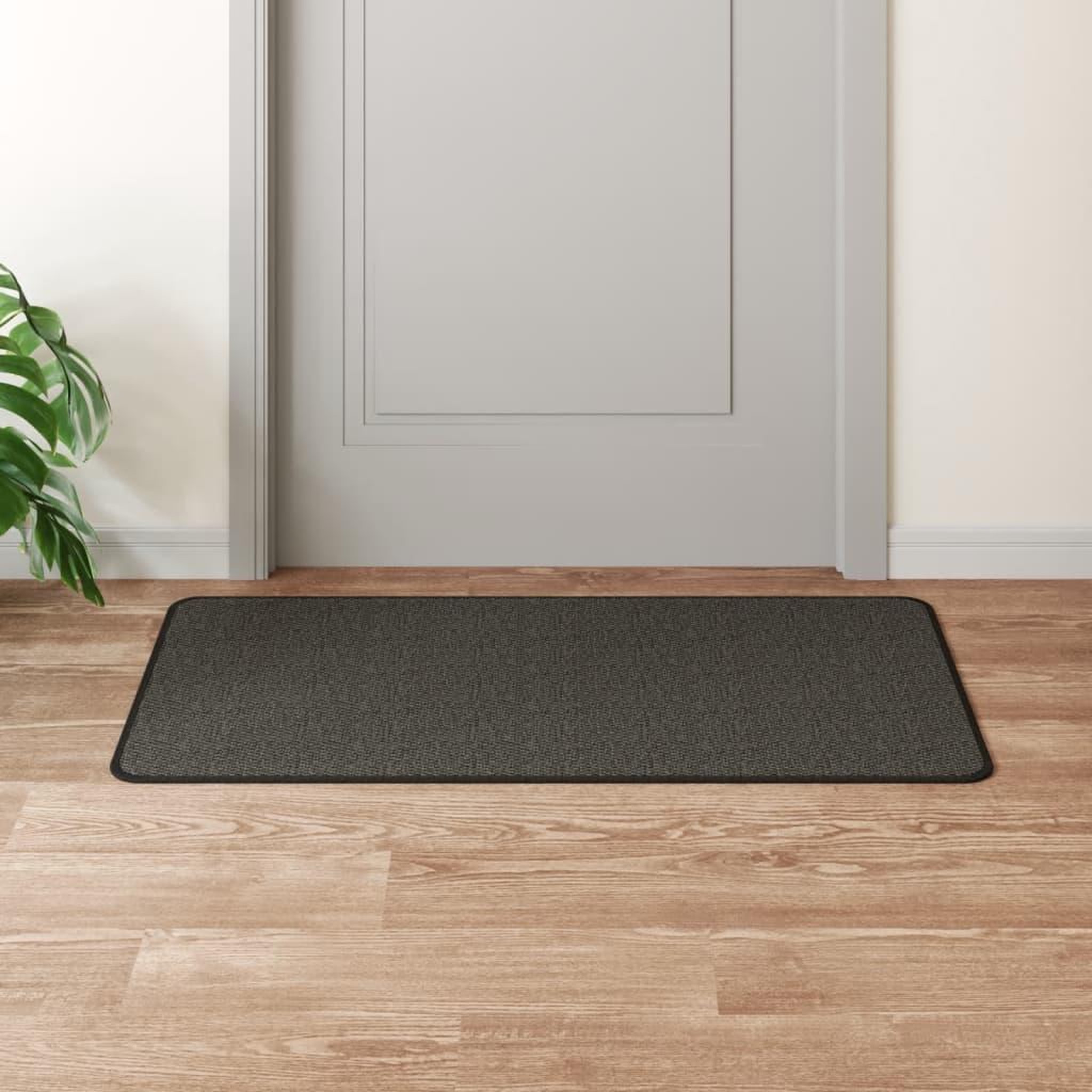 VIDAXL Tapis de couloir aspect sisal anthracite 50x100 cm