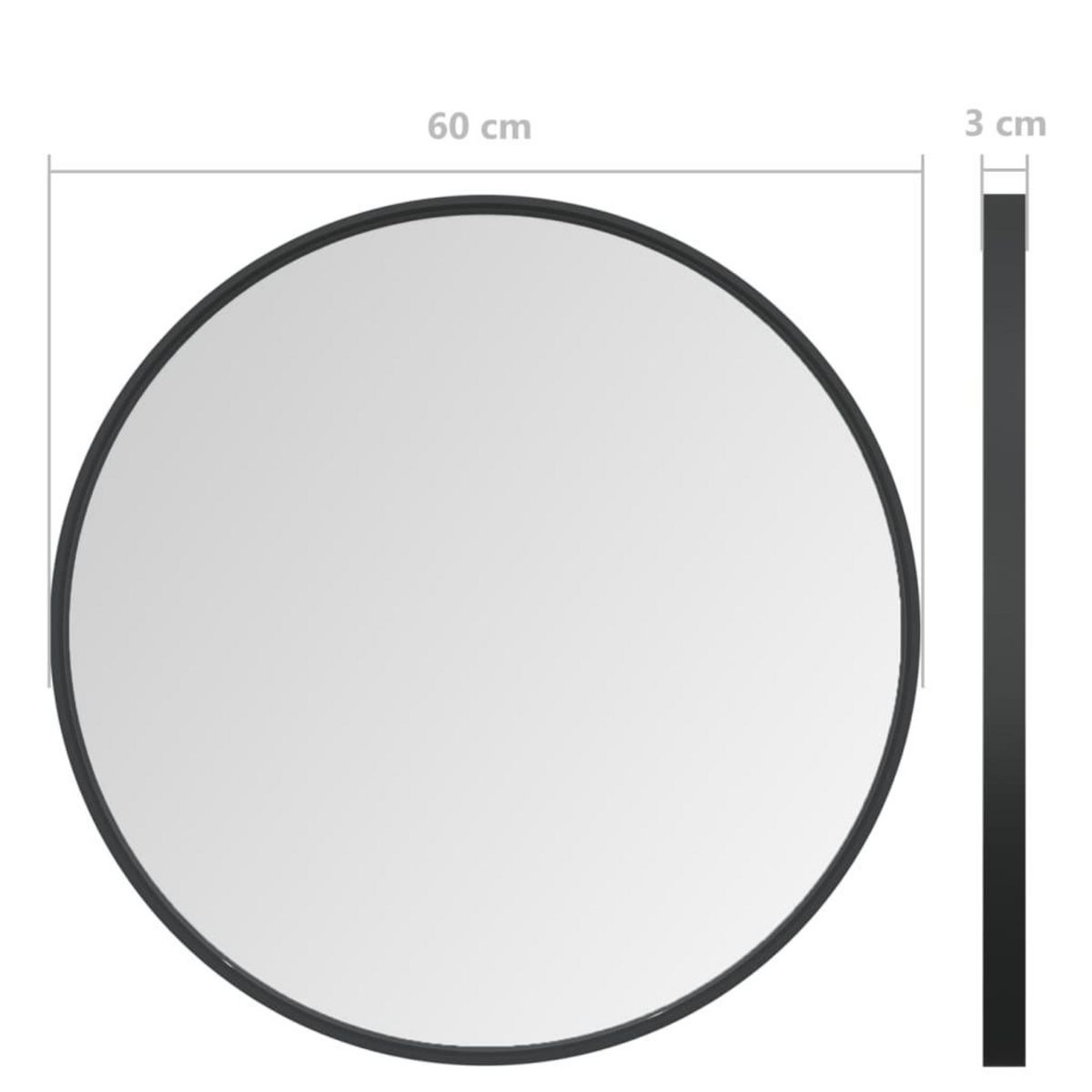 VIDAXL Miroir mural Noir 60 cm