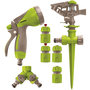Voir la diapositive 1 : Jardibric Kit complet d'arrosage avec pistolet + arroseurs + té + raccords