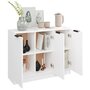 Voir la diapositive 4 : VIDAXL Buffet Blanc 90,5x30x70 cm Bois d ingénierie