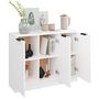 Voir la diapositive 4 : VIDAXL Buffet Blanc 90,5x30x70 cm Bois d ingénierie