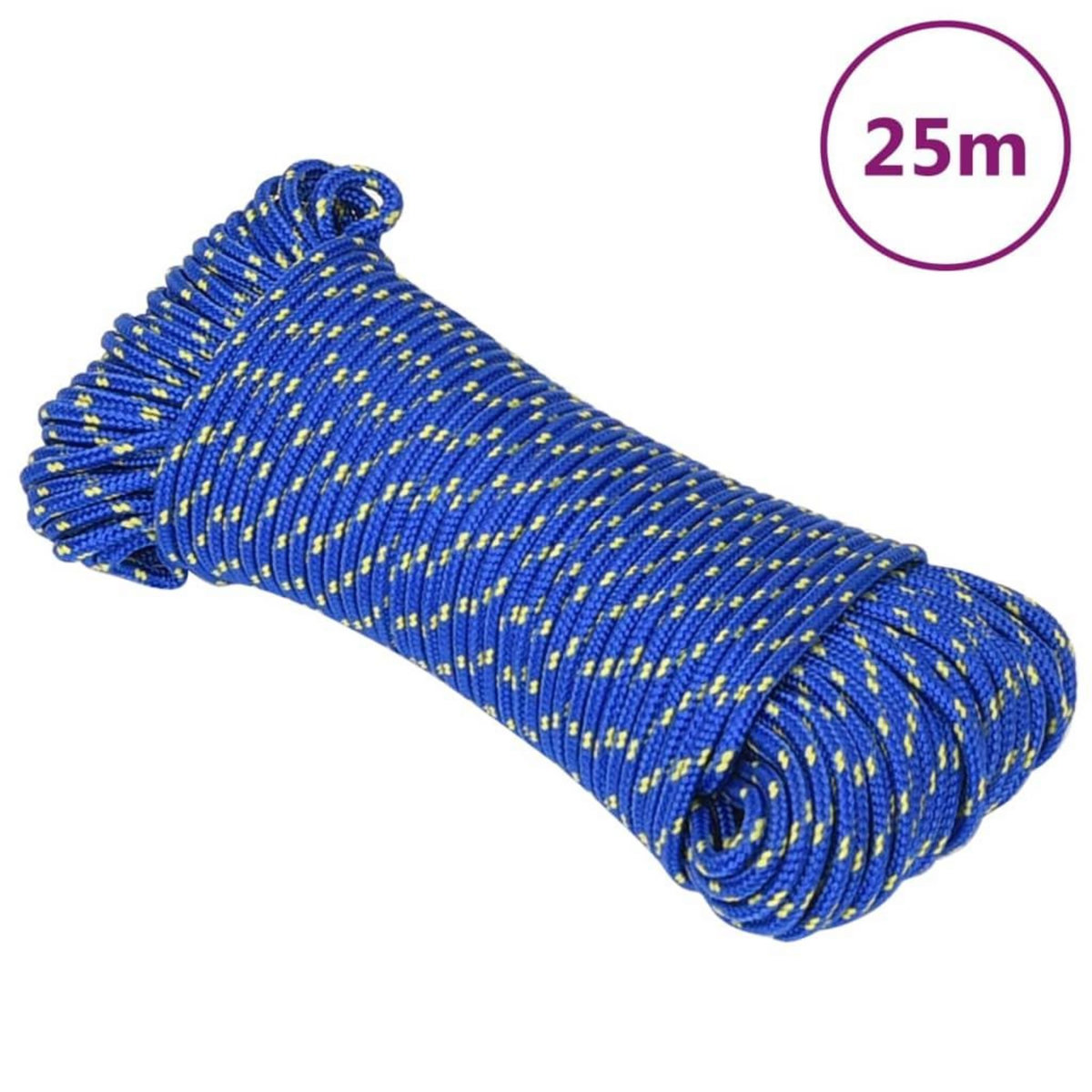 VIDAXL Corde de bateau Bleu 4 mm 25 m Polypropylene