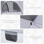 Voir la diapositive 6 : OUTSUNNY Tente de camping familiale 4 personnes montage instantanée pop-up 4 fenêtres pare-soleil dim. 2,4L x 2,4l x 1,95H m fibre verre polyester gris