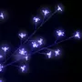 VIDAXL Sapin de Noël 200 LED blanc bleu Cerisier en fleurs 180 cm