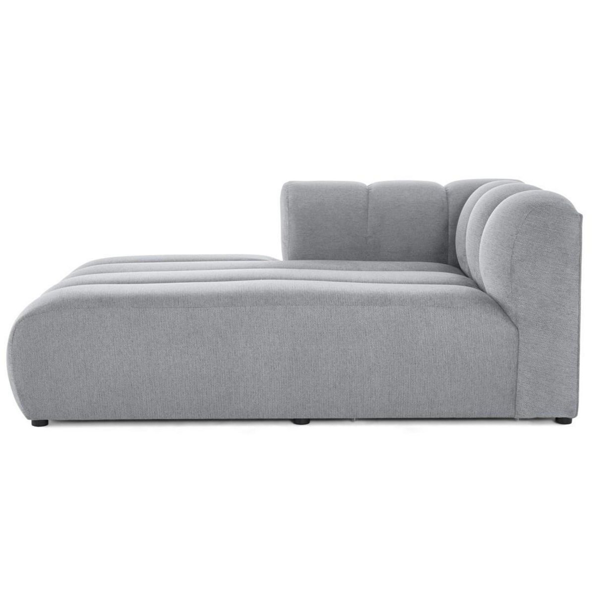 LISA DESIGN Debbie - module d'assise méridienne gauche en tissu texturé