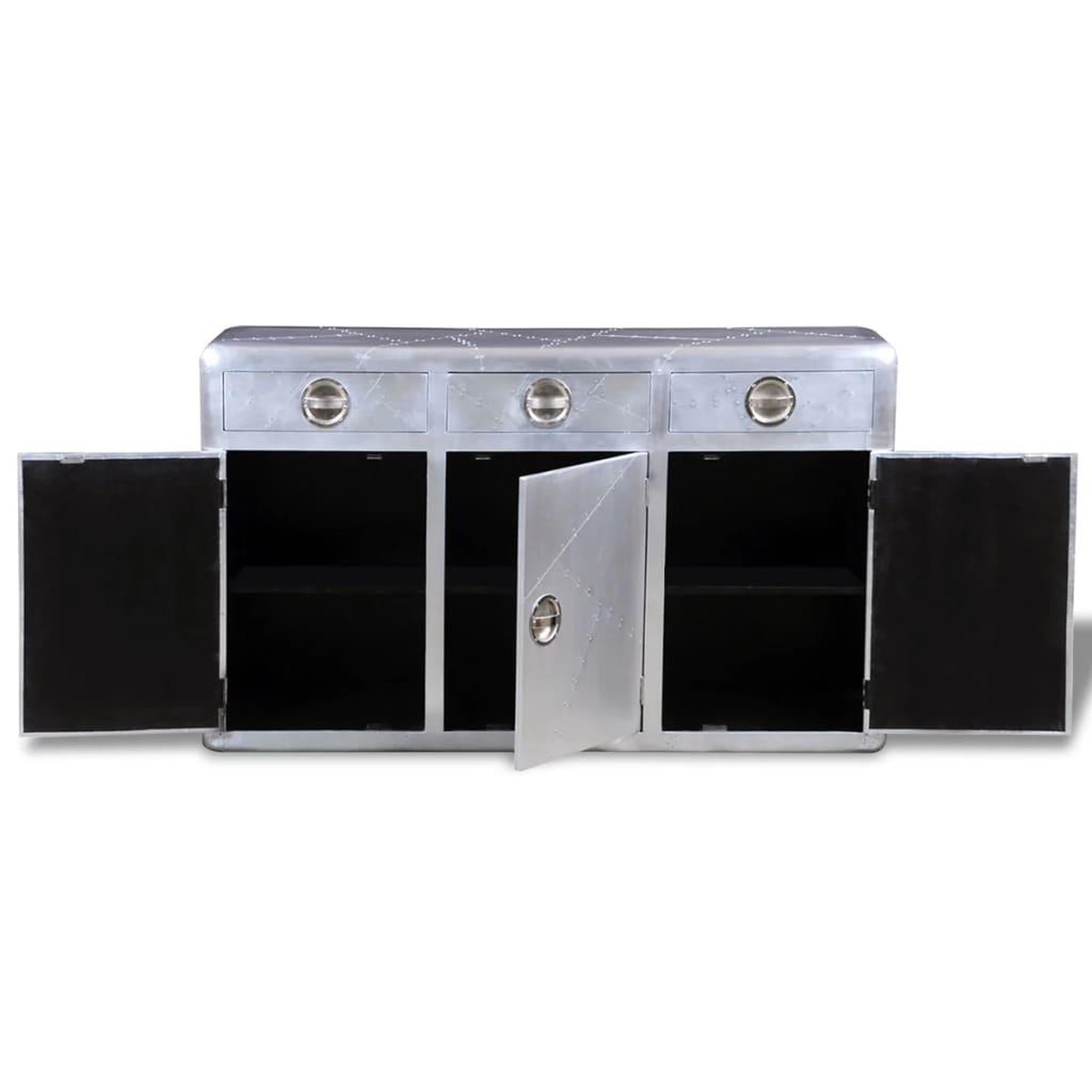 Voir la diapositive 3 : VIDAXL Buffet avec 3 tiroirs Style vintage Aluminium