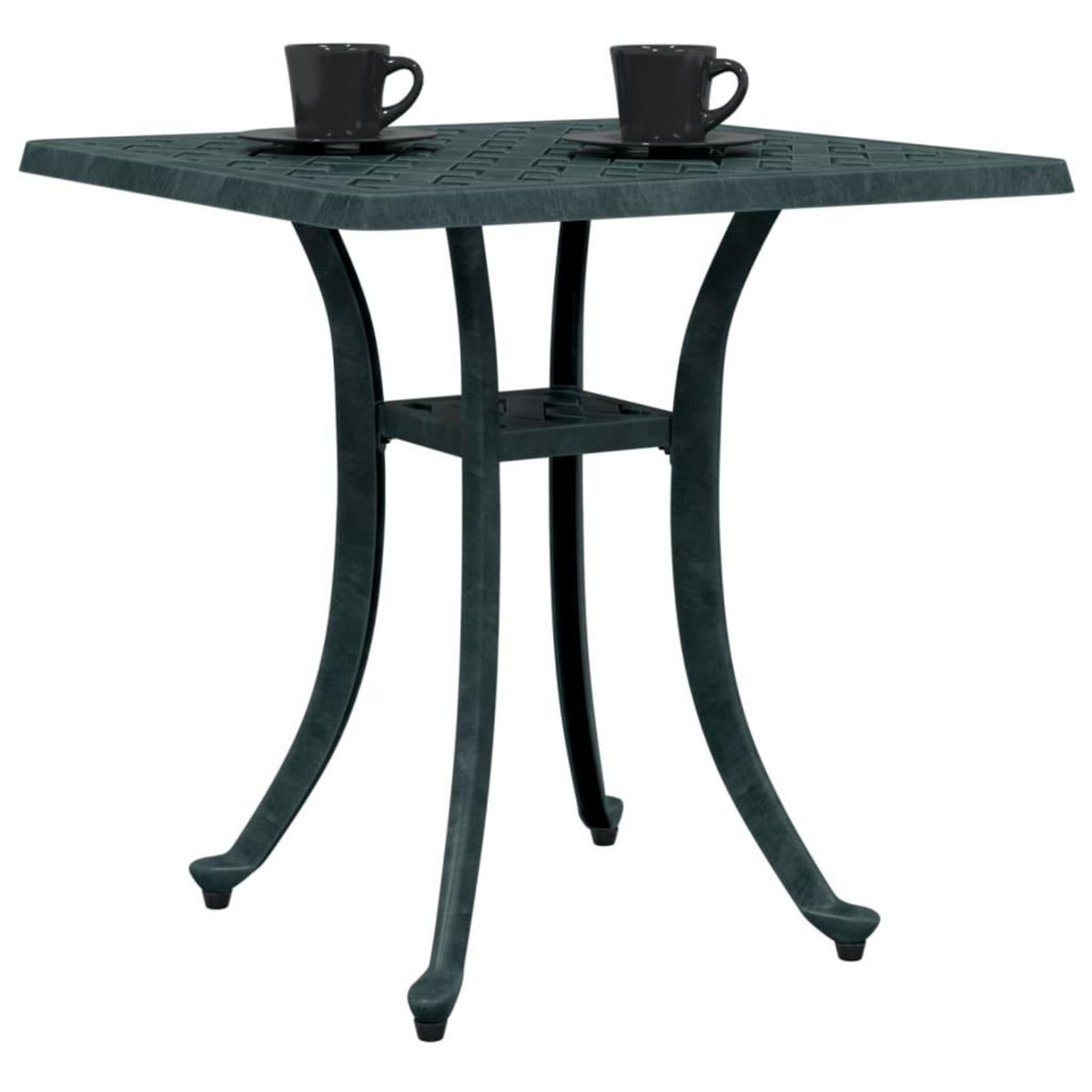 VIDAXL Table de jardin vert 53x53x53 cm aluminium coule