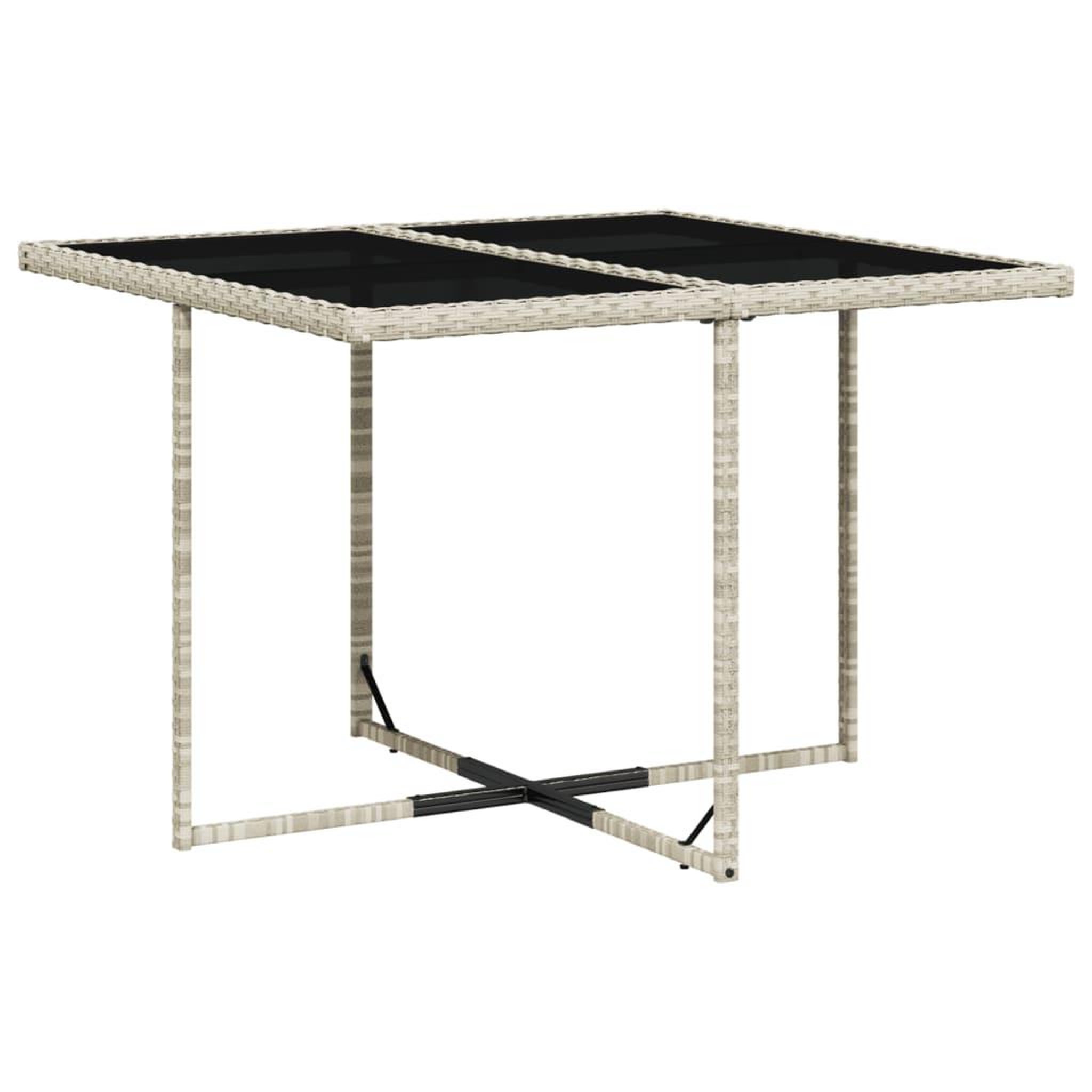 Voir la diapositive 4 : VIDAXL Ensemble a manger de jardin et coussins 9 pcs gris clair rotin