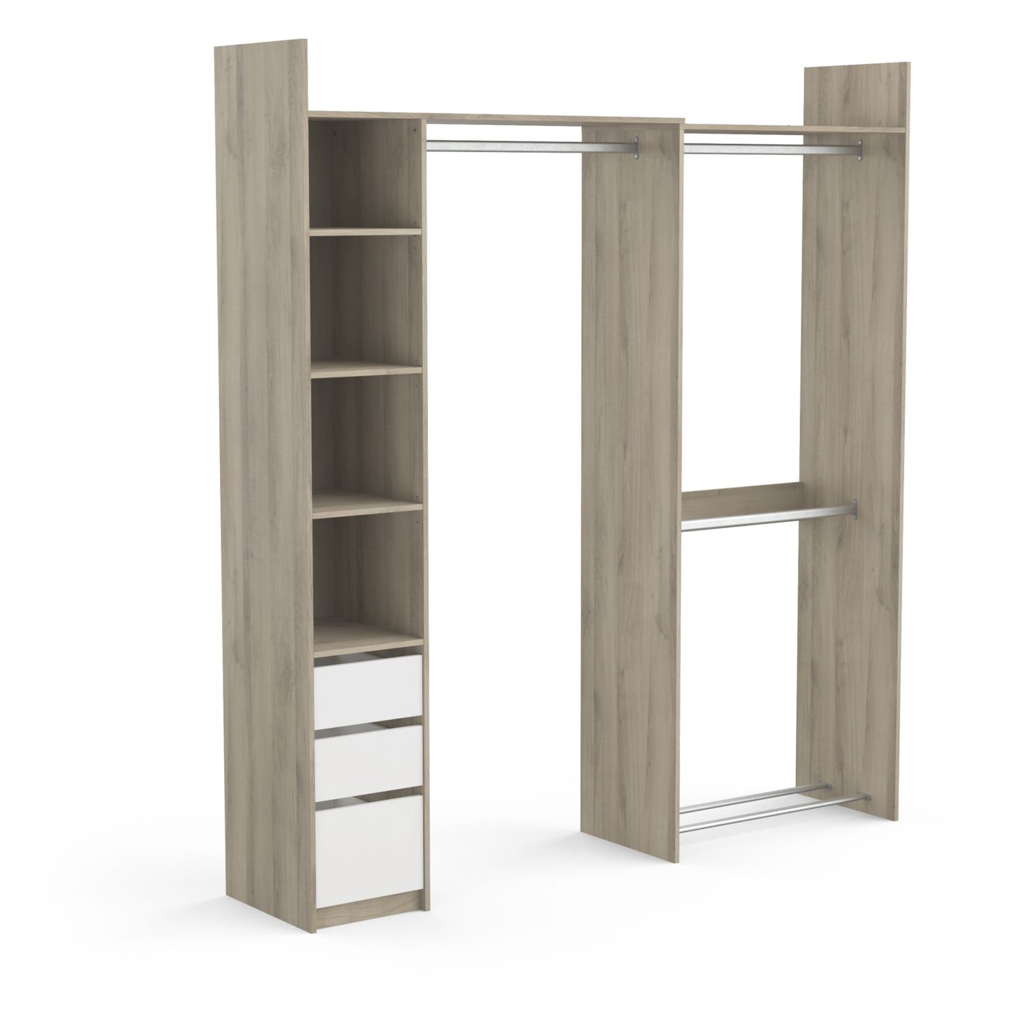 Voir la diapositive 1 : Kit placard adaptable droit ou d'angle WIND