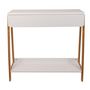 Voir la diapositive 2 : The Home Deco Factory Console scandi Pemba - L. 83 x H. 77 cm - Blanc