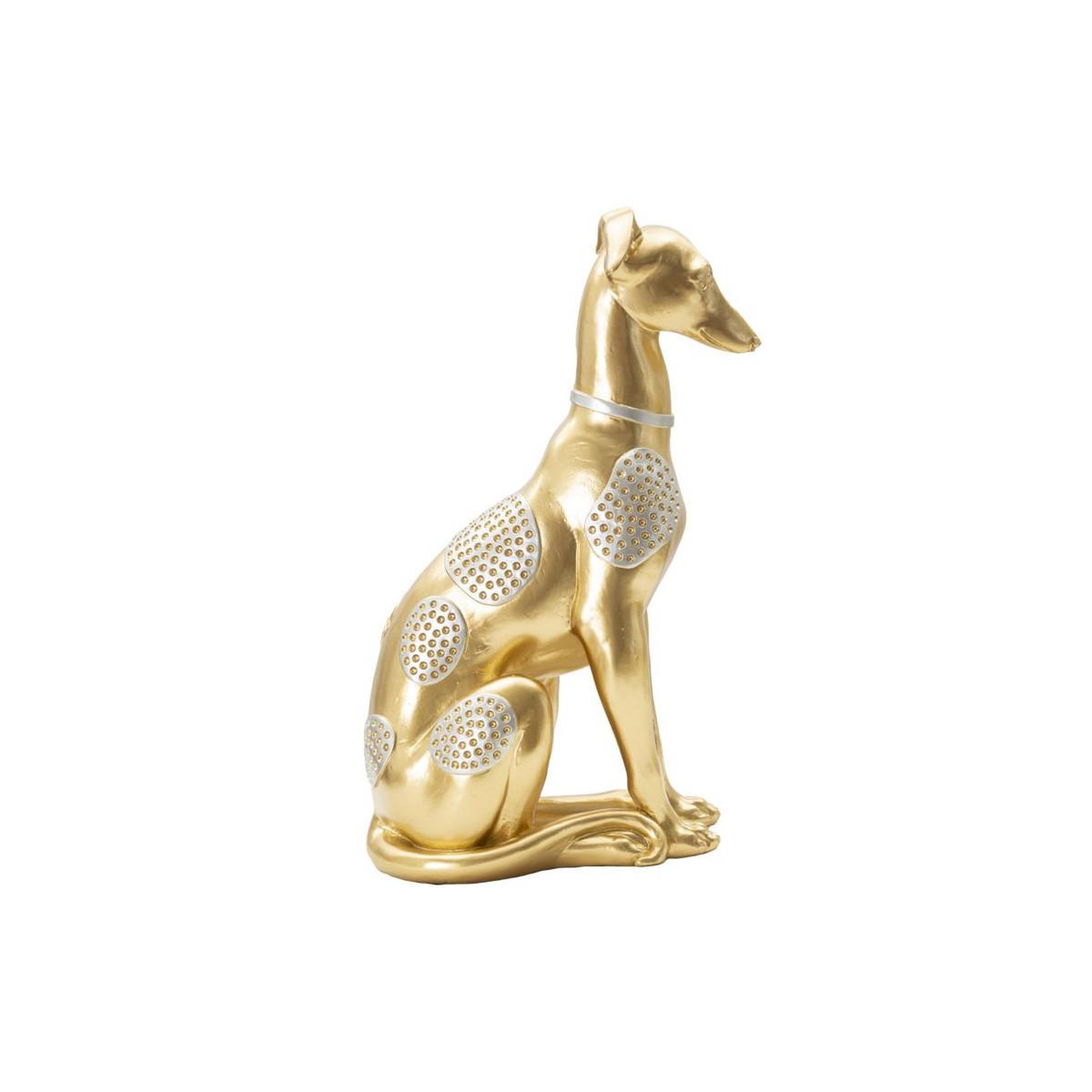 Voir la diapositive 2 : Paris Prix Statuette Design en Résine  Chien Assis  29cm Or