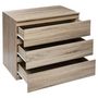Voir la diapositive 2 : FIVE Commode de chambre 3 tiroirs - Bois