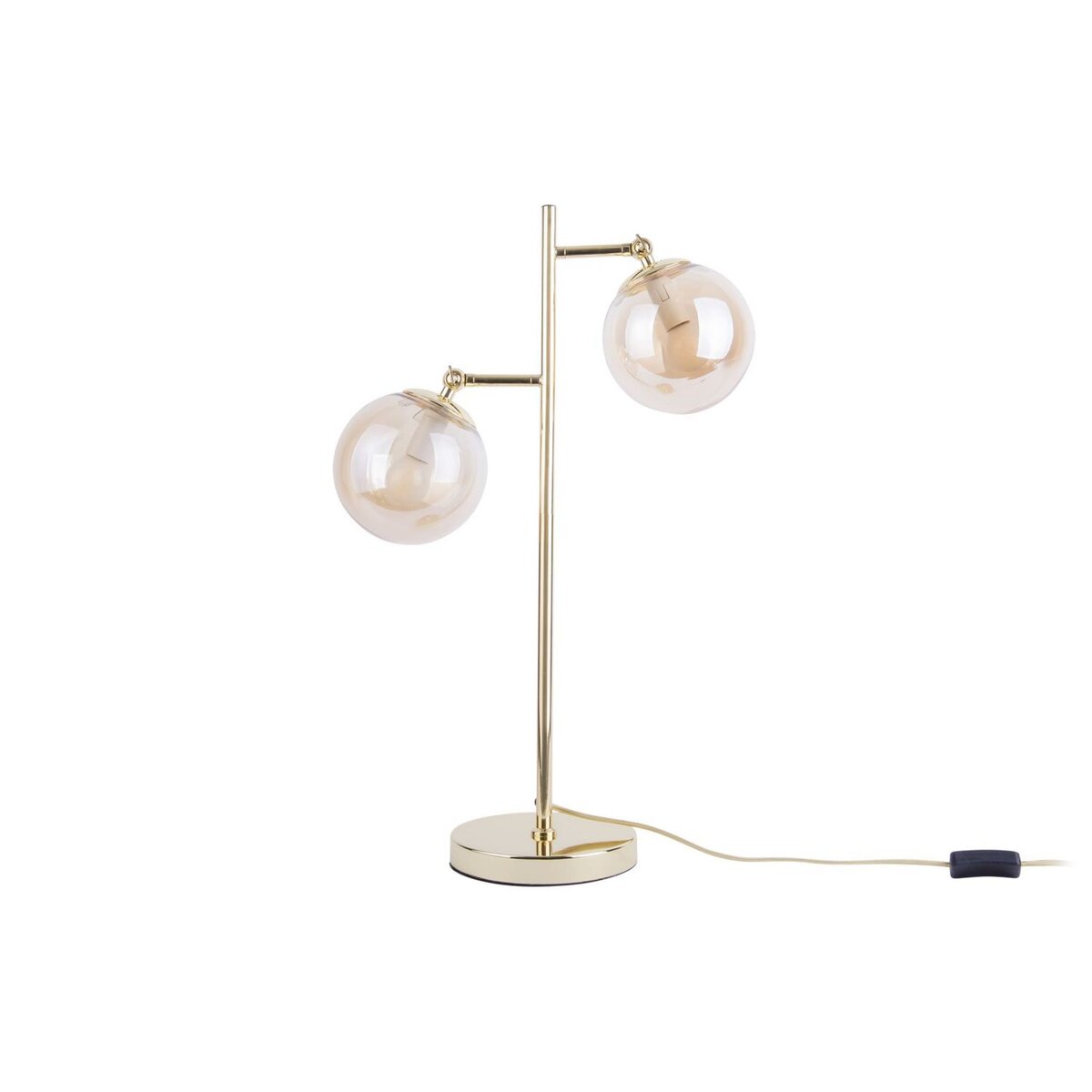 Leitmotiv Lampe à poser design boules Shimmer - H. 68 cm - Couleur ambre