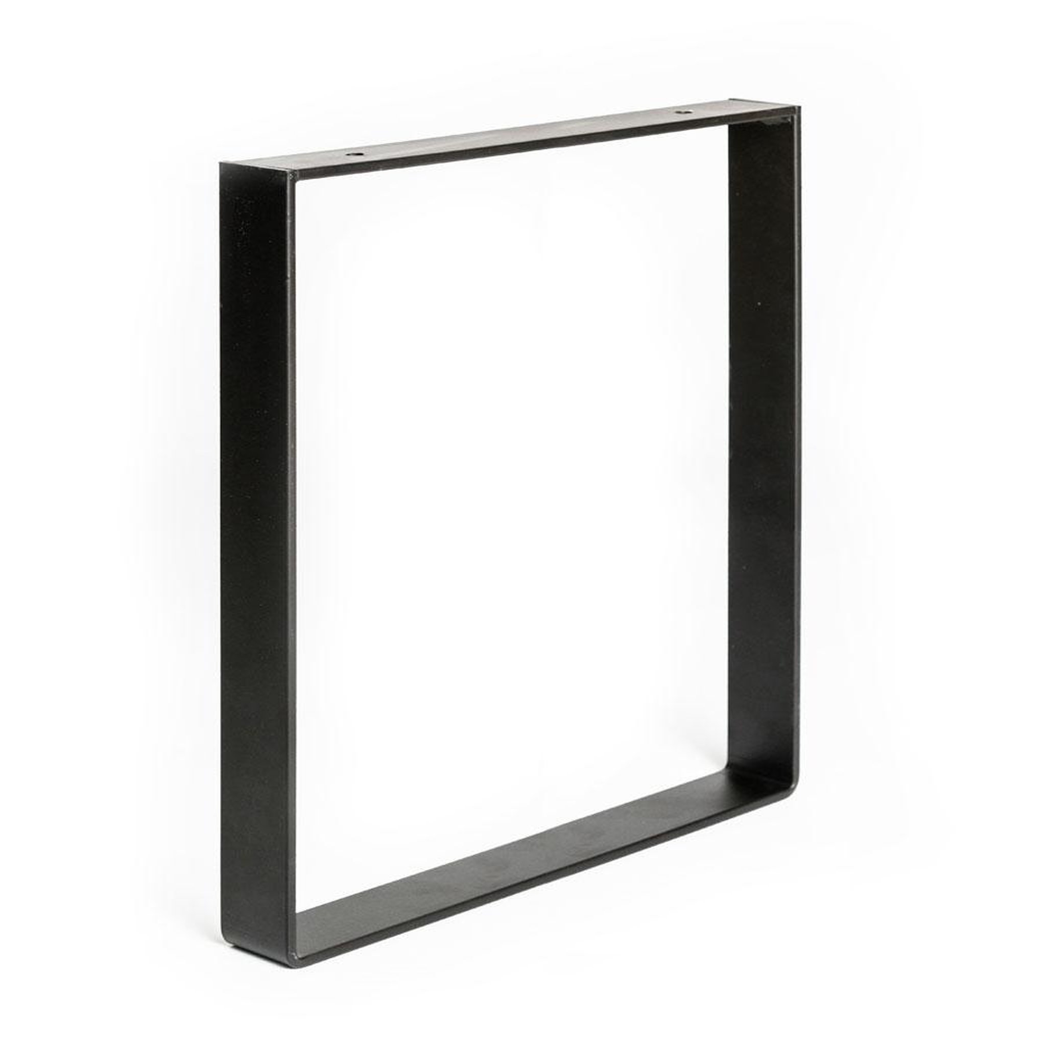 CENTRALE BRICO Pied pour meubles, tables et bars rectangle à visser acier mat noir, 38,5 cm