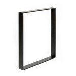CENTRALE BRICO Pied pour meubles, tables et bars rectangle à visser acier mat noir, 38,5 cm