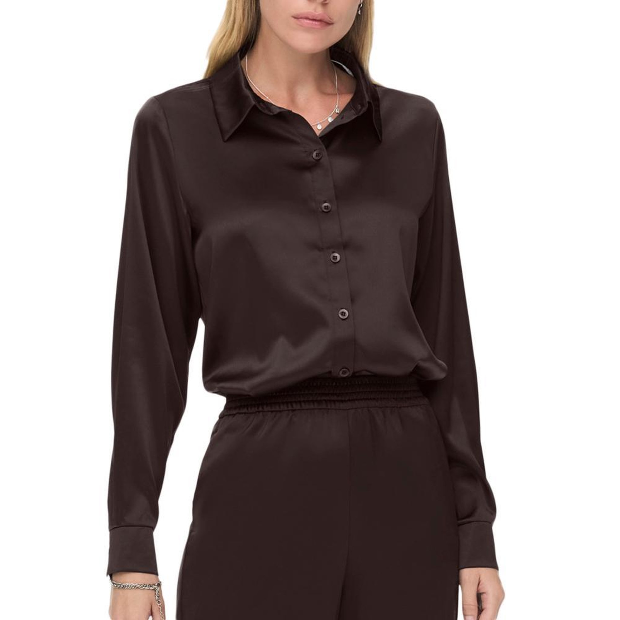 Only Chemise Marron Femme Only Victoria. Coloris disponibles : Marron