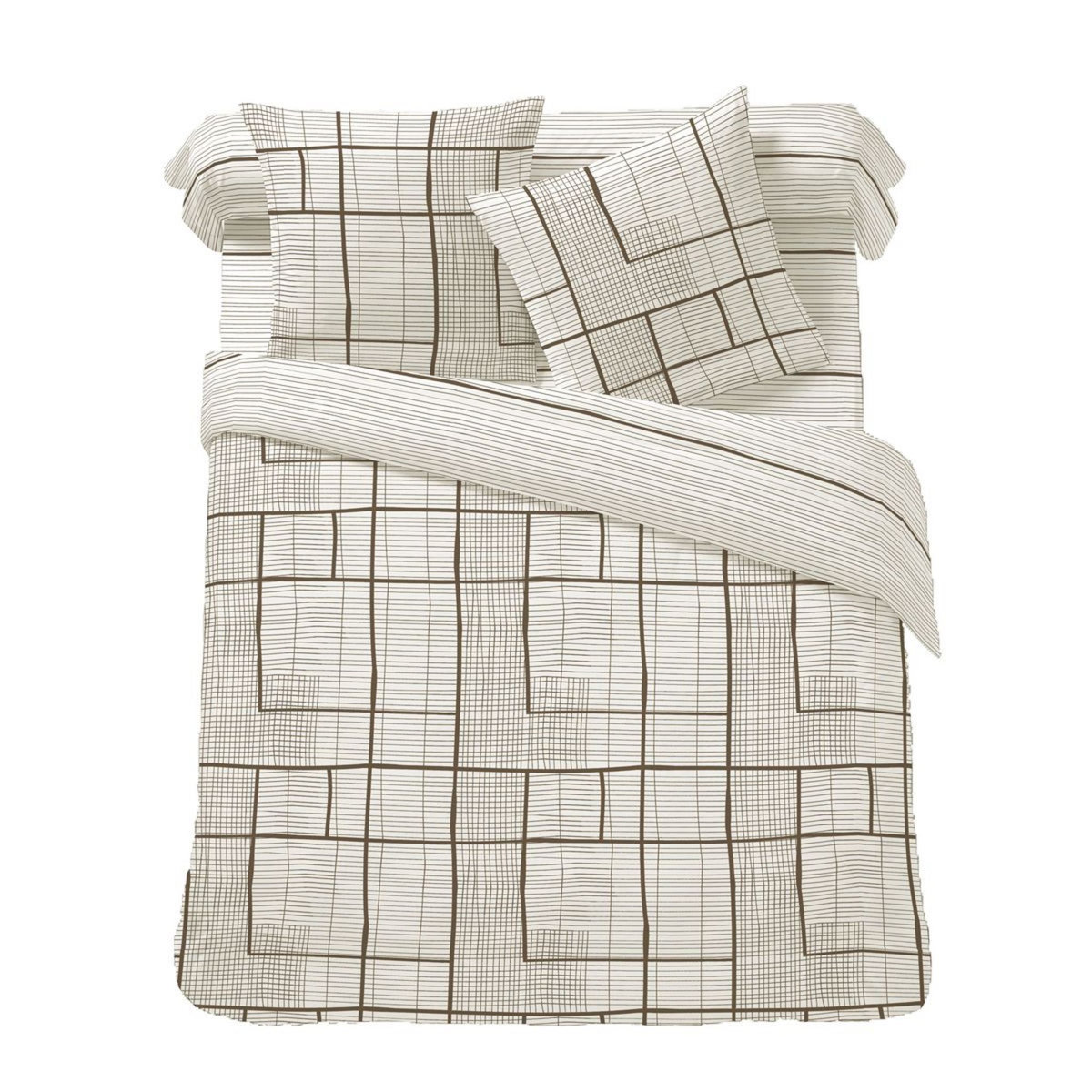 Parure housse de couette fantaisie en polycoton 51 fils LAHAYE