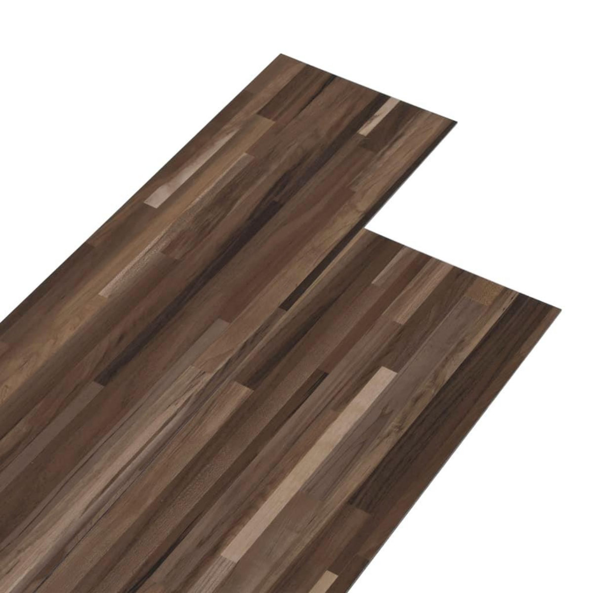 VIDAXL Dalles de plancher PVC autoadhesif 5,21 m² 2 mm marron raye