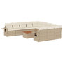 Voir la diapositive 2 : VIDAXL Salon de jardin avec coussins 12 pcs beige resine tressee