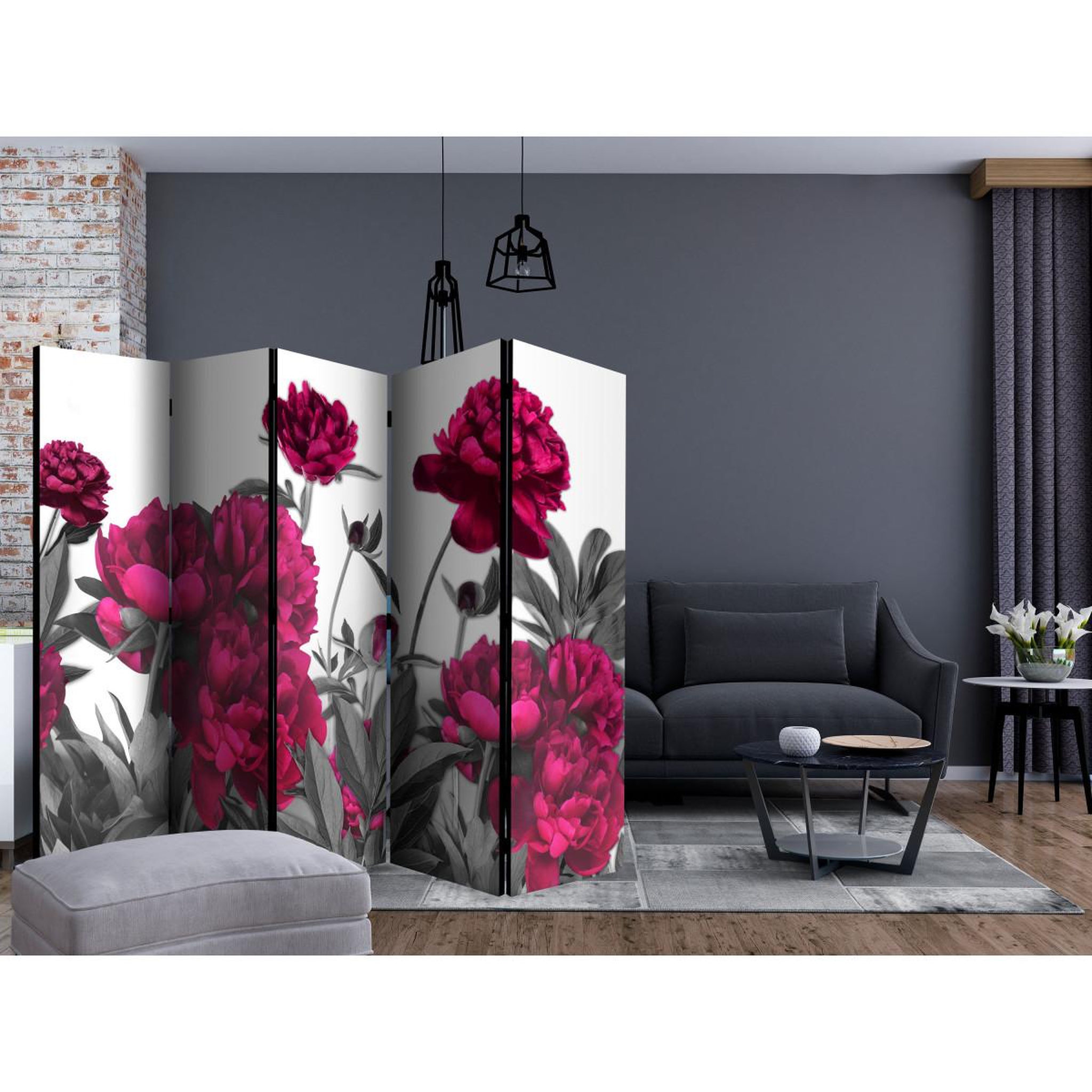 Voir la diapositive 2 : Paris Prix Paravent 5 volets  lush meadow  172x225cm